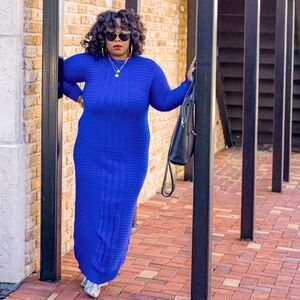 Reb Dolls Royal Blue Sweater Dress